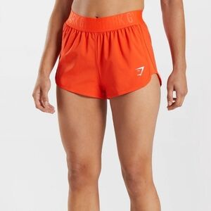 Gymshark Orange Athletic Shorts Lightweight Running Design